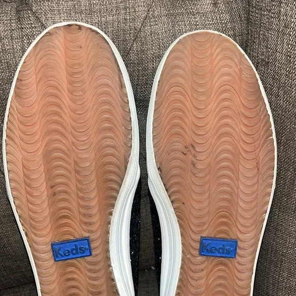 Keds For Kate Spade Double Decker Black Sparkle Slip-On mules women's 10 - Picture 7 of 9